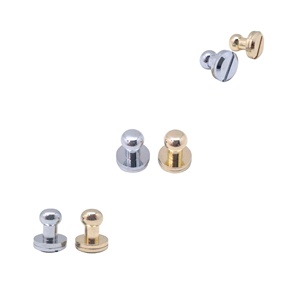 MING KEE METAL Clous de collier en laiton de 6 mm, petits clous de collier pour articles en cuir, sangle, boule en métal, clous de collier pour sac, accessoires - Product Image 2