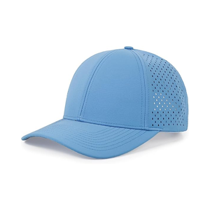 Gorra de Golf Deportiva al por Mayor, 100% Poliéster, Estructurada, de 6 Paneles, Lisa, con Corte Láser Perforado, Ligeramente Curvada, Lisa, para Correr - Product Image 6
