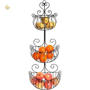 Supports et étagères pour bocaux à fruits et épices de décoration de cuisine 3 couches de qualité supérieure grande taille en fer noir porte-épices pour la maison - Product Image 6