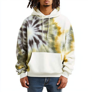 Sudadera con Capucha Tie Dye de Invierno para Hombre de Alta Calidad con Impresión Digital y Logotipo Personalizado en la Parte Delantera, 100% Algodón Orgánico, Mezcla de Algodón Básico - Product Image 5