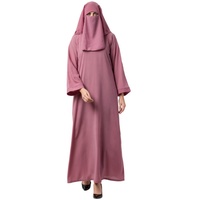 Abaya Modeste Grande Taille Personnalisée pour Femmes Musulmanes – Chiffon Brodé, Manches Longues, Style Vintage Décontracté Naturel – Vente en Gros