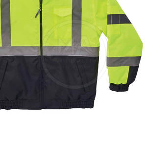 Venta caliente de alta visibilidad reflectante impermeable transpirable con capucha chaqueta de seguridad de invierno con color personalizable y logotipo - Product Image 5