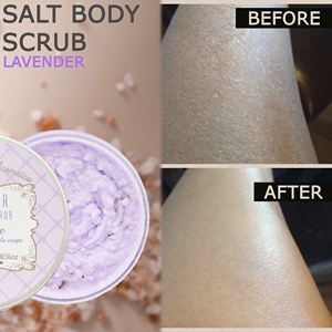 Exfoliante Corporal de Sal Marina con Manteca de Cacao y Aceite de Coco para Relajación y Piel Suave, Etiqueta Privada, Hecho a Mano con Lavanda - Product Image 3
