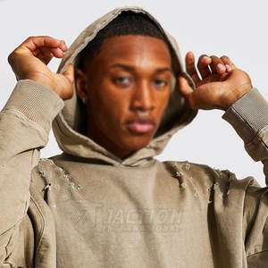 Nouveauté en promotion : Sweats à capuche d'hiver pour hommes, style unique, respirants, effet vieilli, logo personnalisé, meilleure matière - Product Image 5