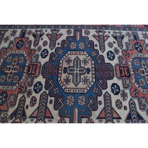 Tapis turc vintage, grand tapis de 6,46 x 9,1 pieds, tapis Ikat rouge - Product Image 4