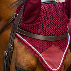 Couvre-oreille de cheval léger et lavable bonnet de mouche au crochet respirant ajustement confortable fabriqué au Pakistan idéal pour l'entraînement d'équitation - Product Image 6