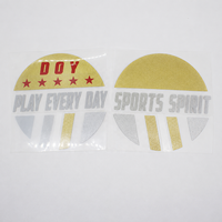 Fabricant d'étiquettes sportives, logo personnalisé de club de football, autocollants en silicone caoutchouc haute densité pour impression par transfert thermique sur les maillots