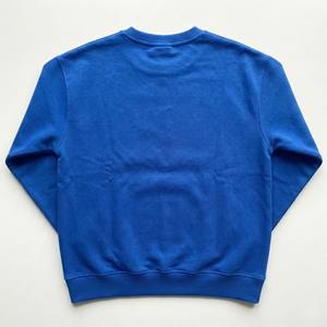 เสื้อสเวตเชิ้ตคอกลมถักนิตติ้งหนานุ่มพิเศษสำหรับฤดูหนาว พิมพ์ลายโลโก้แบบนูน 3 มิติ สีน้ำเงินรอยัล ผ้าฝ้ายฟลีซ สไตล์สตรีทแวร์ สำหรับผู้หญิง - Product Image 5