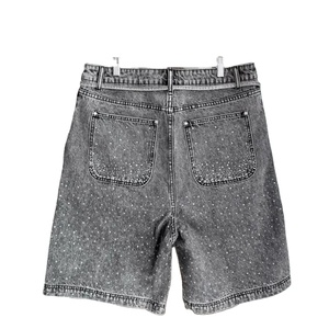 Knee Length Summer Custom Vintage Distressed Blank <b>Cargo</b> Loose Baggy Mens Denim Jeans Shorts Acid Washed Faded Half Pants - Product Image 2