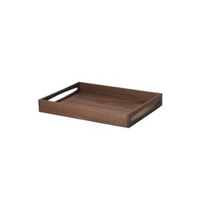 Plateau utilitaire rectangulaire en bois de manguier laqué, grande capacité, avec poignées faciles à soulever, compatible lave-vaisselle, pour usage quotidien, fabrication industrielle - Product Image 1