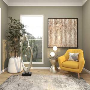 ประติมากรรมตกแต่งแนวนามธรรมแบบหมุนทำจากอะลูมิเนียมเทียมปรับแต่งได้พร้อมการใช้งานฐานสีดำ - Product Image 5