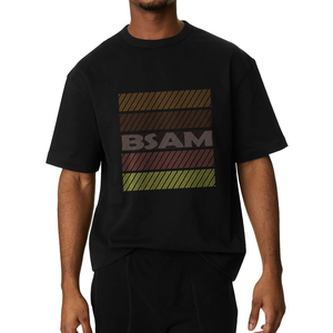 Nueva Llegada, Camiseta de Lujo para Hombre, Talla Grande, Oversize, OEM ODM, Diseño de Logotipo Personalizado, Color Sólido Estampado, 100% Algodón - Product Image 5