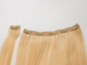 Super Venta de alta calidad 100% vietnamita virgen Europea cabello humano sin costuras Clip-In extensiones máquina doble trama onda Natural - Product Image 5