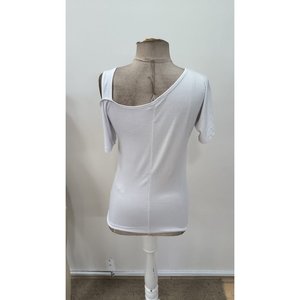 Blusa de Viscosa para Mujer de Jane's, Manga Corta, Cuello Asimétrico, Estilo Casual Moderno para Uso Diario - Product Image 5