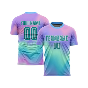 100% tela de poliéster camiseta de fútbol transpirable productos de secado rápido logotipo personalizado impresión Jersey impresión americana Venta caliente - Product Image 2