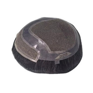 Toupet pour homme Taz Hair, perruque 100% cheveux humains, densité brute 60%-150%, cheveux indiens Remy, pièces imperméables, vague d'eau - Product Image 3