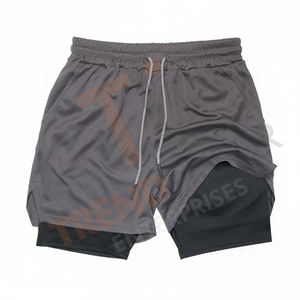 Men double Pattern Streatwear shorts with multiple designs in premium <b>fabric</b> - Product Image 1