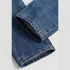 Pantalones Vaqueros Holgados Personalizados de Alta Calidad para Hombre, Diseño Sólido, Estilo Vintage, Cierre con Cordón, Pantalones de Mezclilla, Color Personalizado - Product Image 6