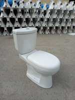 GREPL Nouveau Design WC Moderne en Céramique Blanche à Double Chasse, Deux Pièces, avec Fonction Lavage des Fesses, Fixation au Sol, Prix Usine