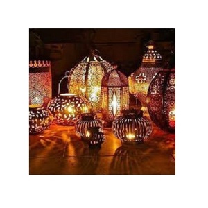 โคมไฟแขวนสไตล์คลาสสิกทำมือสไตล์โมร็อกโกโคมไฟโลหะแวววาวน้ำหนักเบาสำหรับโรงแรมร้านอาหาร - Product Image 4