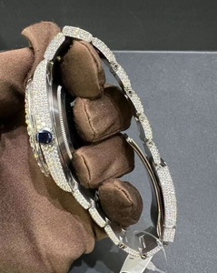 นาฬิกาเพชรโมอิสสีขาวสไตล์ธุรกิจอัตโนมัตินาฬิกากลไกสแตนเลสสุดหรูพร้อมหน้าปัดแบบหรูหรา VVS1 - Product Image 4