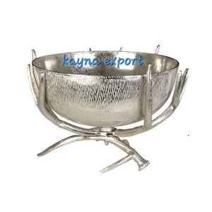 Cuenco de mármol blanco con soporte de metal dorado, cuenco de diseño personalizado - Product Image 4