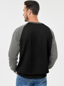 Sweat-shirts à col rond pour hommes, personnalisés en gros, à manches longues, décontractés, pour l'hiver, impression numérique, 100% polyester polaire - Product Image 5