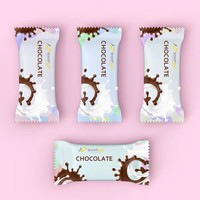 Sachet d'emballage pour barres protéinées à impression numérique personnalisée, film flow-pack haute barrière, finition mate, recyclable, faible MOQ, sac d'usine