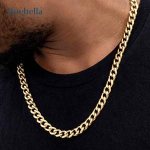 Hot Sale <b>14K</b> <b>Gold</b> Plated Cuban Link 925 Silver 9mm Moissanite Cuban Link chain Hip Hop <b>Necklace</b> - Product Image 2