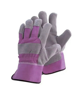 Guantes de trabajo de puño de goma de cuero de vaca de alta resistencia de Grado Superior Guantes de cuero de trabajo de soldadura de seguridad de aparejo canadiense - Product Image 5