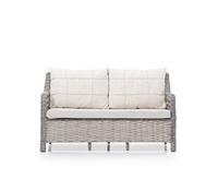 Ensemble de 4 pièces de table et chaises de jardin en rotin KUGU KAPADOKYA MINI moderne, fabriqué en Turquie, avec structure en aluminium, non pliable, pour hôtel et extérieur