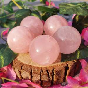 Factory Sale Genuine Pink Rose Quartz Sphere Polished High Quality Healing <b>Crystal</b> <b>Ball</b> for Meditation Home Dcor Customized - Product Image 1