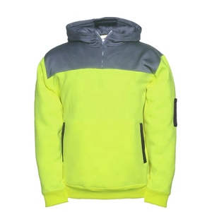Sudadera con Capucha de Alta Visibilidad Personalizada con Logotipo, 100% Algodón, Impermeable, ANSI Clase 1, EN ISO Clase 1, con Impresión para Hombre - Product Image 1