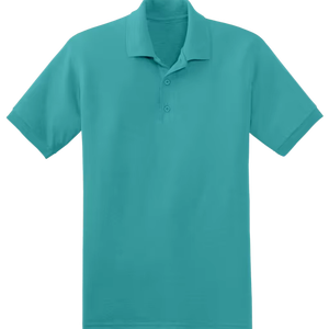 เสื้อยืดโปโลผู้ชายน้ำหนักมาก220-280gsm โลโก้ได้ตามต้องการเสื้อยืดกอล์ฟปักลายเสื้อลำลองแบบถักสีพื้น - Product Image 1