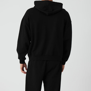 Men's Heavyweight Cotton Pullover Hoodie with Puff Printing Logo Streetwear <b>Drop</b> Shoulder Design for Winter - Product Image 2
