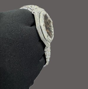 Nuevo de alta calidad personalizado totalmente helado Outt Acero inoxidable cuarzo Moissanite diamante VVS diamantes negocio de moda - Product Image 4