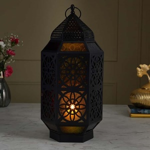 Hot Selling Gold Plated Metal Frame Glass Hanging <b>Lantern</b> Wholesale Home Decor Hotel Restaurant <b>Candle</b> Holders <b>Lanterns</b> <b>Candle</b> - Product Image 5