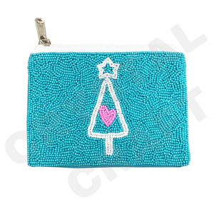 Silver star Seed Beaded Coin Pouch Wallet Beautiful <b>Fashionable</b> <b>Accessory</b> with <b>Fashionable</b> <b>Accessory</b> Features - Product Image 4