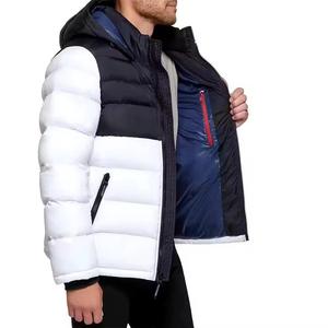 Winter OEM Custom Logo Padded <b>Men</b> Down Coats Bubble Puffer <b>Jacket</b> Stand Collar Zipper up <b>Men</b> Designer <b>Jacket</b> - Product Image 2