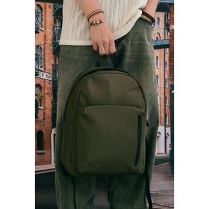 Unisex Green <b>Laptop</b> Backpack Zippered Padded Compartment <b>for</b> 15 Inch Devices Adjustable Daily School <b>Bag</b> - Product Image 2