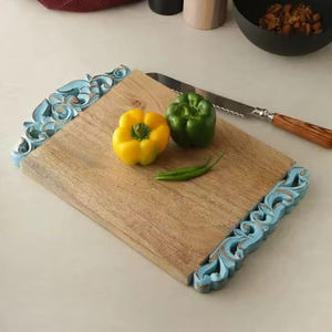 Tabla de Cortar de Madera de Acacia de Diseño Único, Tabla de Cortar de Alta Calidad, Tabla para Servir Queso, Hecha a Mano, Duradera, Apta para Lavavajillas - Product Image 1