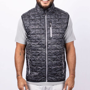 2024 nouveau Design mode hiver personnalisé bouffant hiver corps plus chaud col montant coton hommes gilet sans manches bouffantes vestes - Product Image 2