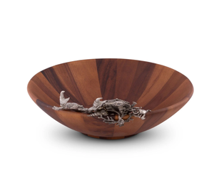 Ensaladera de madera redonda de latón AK con cuenco de diseño atractivo de cangrejo de Metal lateral 2 para decoración de cocina/vajilla - Product Image 3