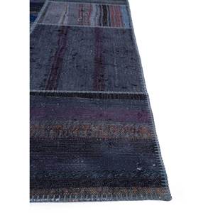 Provenance <b>Boho</b> Hand Knotted Wool <b>Rugs</b> Grey Black Patchwork Design for Home Hallway Rectangle Abstract for Teenagers' Rooms - Product Image 4