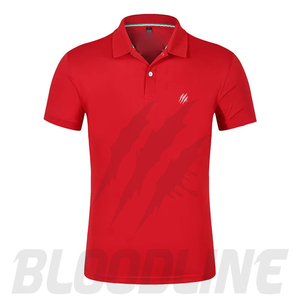 Polo de Manga Corta para Hombre Bloodline, Color Sólido, Tejido de Punto, Secado Rápido, Corte Regular, Marrón - Product Image 3