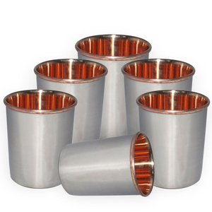 Verre à eau ayurvédique artisanal en cuivre pur, bienfaits pour la santé, pour la cuisine, la salle à manger, la maison, le bureau, les restaurants, les hôtels - Product Image 4