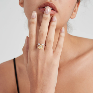 Nueva gran oferta, exquisita <span class=keywords><strong>serie</strong></span> versátil, anillo de circón de girasol, joyería de fiesta con piedra de diamante para regalo de vacaciones, envío de amigos - Product Image 4