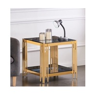 Mesa Auxiliar Redonda Moderna con Acabado de Madera Lisa y Patas de Metal Resistentes para una Decoración de Sala de Estar Elegante y Funcional