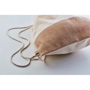 Borsa Personalizzata in Juta e Cotone India Merchandising Sportpacks Sacchetto Promozionale con Coulisse - Product Image 2