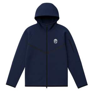 Mens Tech Fleece <b>Windrunner</b> Full Zip Hooded <b>Jacket</b> Obsidian Lightweight Warm Athletic Training Outerwear Premium Activewear - Product Image 1